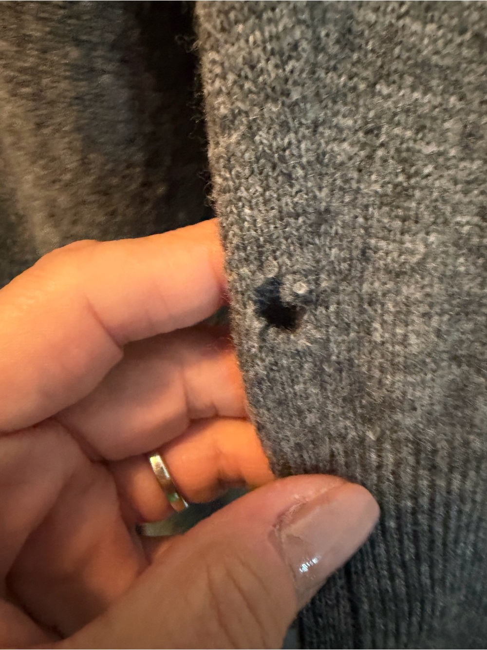 Garnet Hill Gray Cashmere Turtleneck Pocket Sweater - Picture 5 of 11